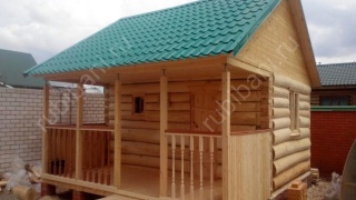 Баня 4×3 с террасой, 20 м²