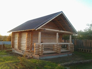 Баня 5×5 с террасой, 25 м²