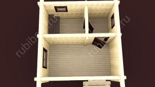 Баня из бревна 4.5×4.5 (ББ-12), 20.25 м²