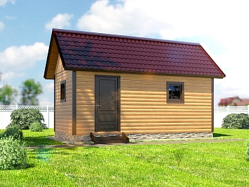 Баня из бруса 3×6 (Б-10), 18 м²