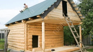 Баня 4×3 с террасой, 20 м²