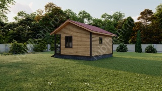 Баня из бруса 6×6 (Б80), 35 м²