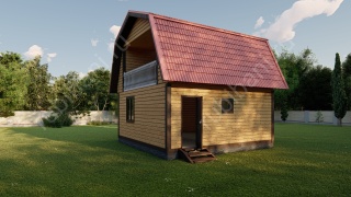 Баня из бруса 6×6 (Б-127), 63 м²