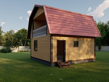Баня из бруса 6×6 (Б-127), 63 м²