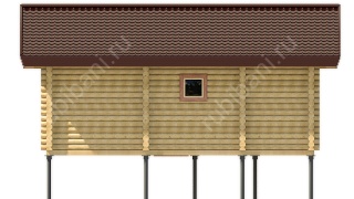 Баня из оцилиндрованного бревна 7×8 м (ББ-48), 48 м²
