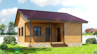 Баня из бруса 7×7 (Б-15), 49 м²