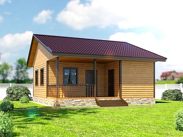 Баня из бруса 7×7 (Б-15), 49 м²