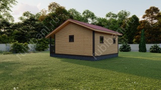 Баня из бруса 6×6 (Б88), 36 м²