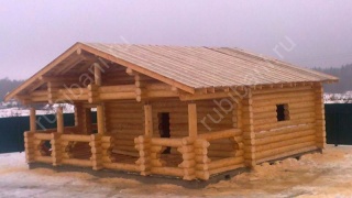 Баня 6×5 с террасой, 30 м²