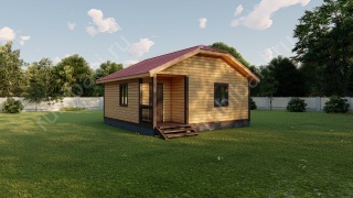 Баня из профбруса 7×7 (Б90), 49 м²