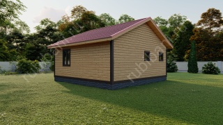 Баня из профбруса 7×7 (Б90), 49 м²
