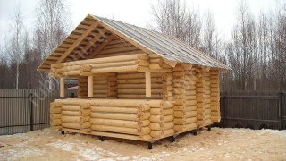 Баня 4×4 с террасой, 16 м²