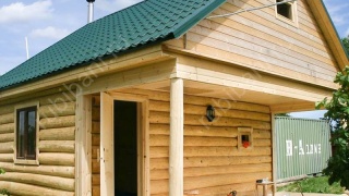 Баня 5×3 с террасой, 25 м²