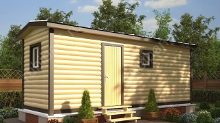 Мобильная баня 2.3×7, 16.1 м²