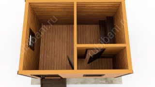 Баня из бруса 3×4 (Б-4), 12 м²