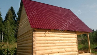 Баня 6×5 с террасой, 42 м²