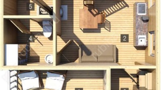 Дом-баня 5×5, 25 м²