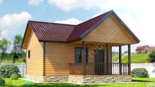 Баня из бруса 8.5×6 (Б-42), 51 м²