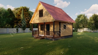 Баня из бруса 6×6 (Б-120), 60 м²