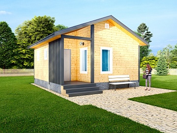 Баня из бруса 6×6 (Б-137), 36 м²