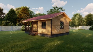 Баня из профбруса 6×9 (Б92), 54 м²