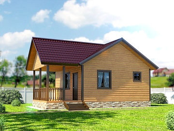 Баня из бруса 8.5×6 (Б-42), 51 м²