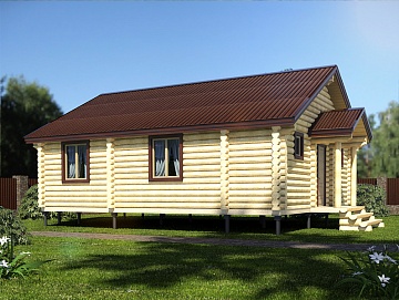 Баня из бревна 7.5×9 (ББ-20), 67.5 м²