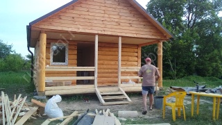 Баня 6×4 с террасой, 36 м²