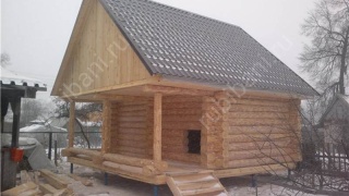 Баня 6×4 с террасой, 24 м²