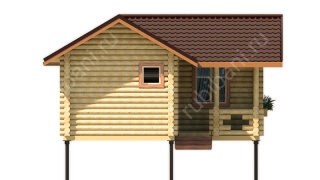 Баня из бревна 6.5×9 (ББ-50), 60 м²