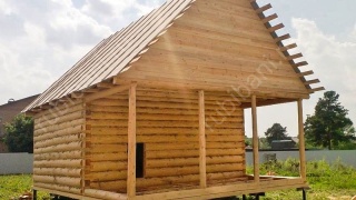 Баня 5×4 с террасой, 30 м²