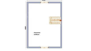Баня из профбруса 6×6 (Б105), 63 м²
