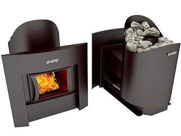 Печь для бани Grill D Aurora 160 (Window black) выносная топка