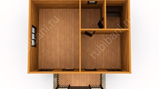 Баня из бруса 8×7 (Б-14), 60 м²