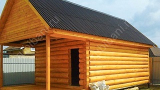 Баня 5×3 с террасой, 25 м²