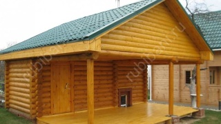 Баня 6×3 с террасой, 30 м²