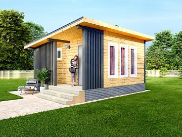 Баня из бруса 5×5 (Б-143), 25 м²