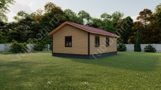 Баня из профбруса 6×9 (Б92), 54 м²