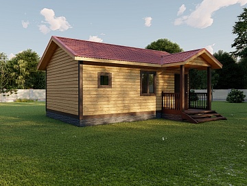 Баня из бруса 5×7.5 (Б86), 37 м²