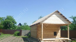Баня 6×3 с террасой, 30 м²