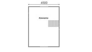 Баня из бруса 6×6 с террасой и мансардой (Б-27), 36 м²